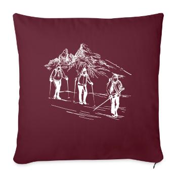 Ein Tribut an den Watzmann: Berchtesgadener Land - Sofakissenbezug 45 x 45 cm - Burgunderrot - Vorne