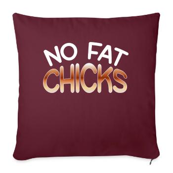 Pas de poussins gras - Housse de coussin décorative 45 x 45 cm - bordeaux - Devant