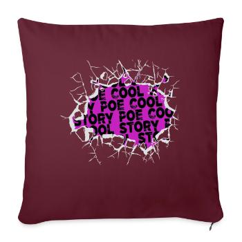 books lover book lover present book dragon funny - Sofa pillowcase 17,3'' x 17,3'' (45 x 45 cm) - burgundy - Front