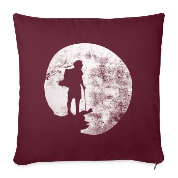 Lune - Randonnée - (12) - Housse de coussin décorative 45 x 45 cm - bordeaux - Devant