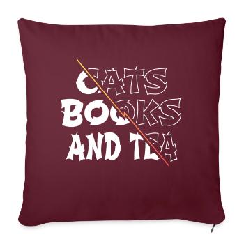mammal cat humor cat face hoodies and sweatshirts - Sofakissenbezug 45 x 45 cm - Burgunderrot - Vorne