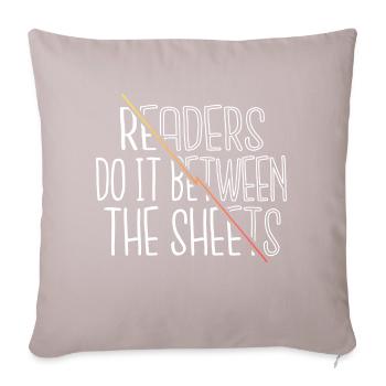 School Book Lover Feminine Love Comics Book Worm - Sofa pillowcase 17,3'' x 17,3'' (45 x 45 cm) - light taupe - Front