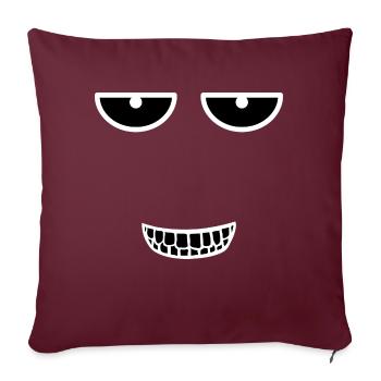 Visage - Housse de coussin décorative 45 x 45 cm - bordeaux - Devant