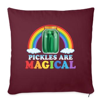 Pickles Are Magical Cucumber Pickle - Sofakissenbezug 45 x 45 cm - Burgunderrot - Vorne