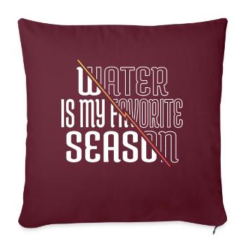 T-shirts de piscine de plage T-shirts de natation amusants - Housse de coussin décorative 45 x 45 cm - bordeaux - Devant