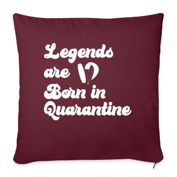 Grossesse Baby shower Babyshower Boy Girl - Housse de coussin décorative 45 x 45 cm - bordeaux - Devant