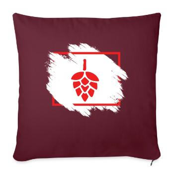 Bière Vin Whisky Schnaps Alcool - Housse de coussin décorative 45 x 45 cm - bordeaux - Devant