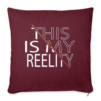 fly fishing love animal fishing quote - Sofa pillowcase 17,3'' x 17,3'' (45 x 45 cm) - burgundy - Front