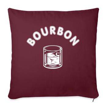 Bourbon Whisky Alkohol - Sofakissenbezug 45 x 45 cm - Burgunderrot - Vorne