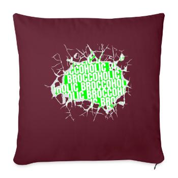 repas végétalien humour végétarien fruit anniversaire cadeau - Housse de coussin décorative 45 x 45 cm - bordeaux - Devant