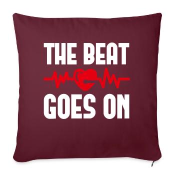 Le rythme continue - Housse de coussin décorative 45 x 45 cm - bordeaux - Devant