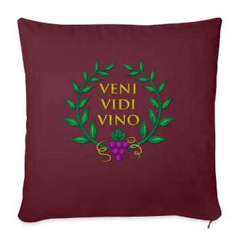 Du vin pour les gagnants - Housse de coussin décorative 45 x 45 cm - bordeaux - Devant