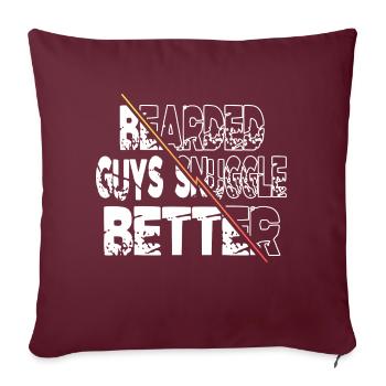 covid19 entraîneur barbe présenter citation drôle - Housse de coussin décorative 45 x 45 cm - bordeaux - Devant