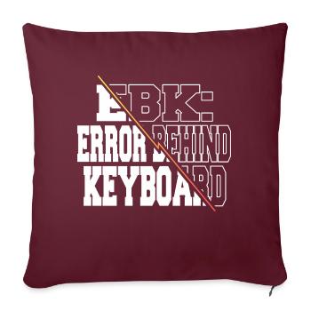 Idée de cadeau équestre citation maniaque de l’ordinateur - Housse de coussin décorative 45 x 45 cm - bordeaux - Devant