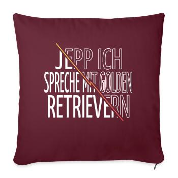 weihnachten lustig terrier humor pudel welpe - Sofakissenbezug 45 x 45 cm - Burgunderrot - Vorne