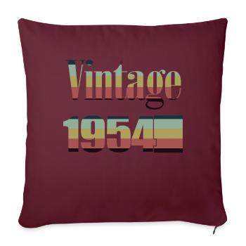 1954 anniversaire 1954 né en 1954 anniversaire - Housse de coussin décorative 45 x 45 cm - bordeaux - Devant