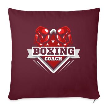 Entraîneur de boxe Entraînement de boxeur - Housse de coussin décorative 45 x 45 cm - bordeaux - Devant