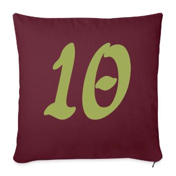 10 - Housse de coussin décorative 45 x 45 cm - bordeaux - Devant