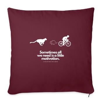Extra Portion Motivation fr Fahrradfahrer WildPuma - Sofakissenbezug 45 x 45 cm - Burgunderrot - Vorne