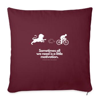 Extra Portion Motivation für Fahrradfahrer Löwe - Sofakissenbezug 45 x 45 cm - Burgunderrot - Vorne
