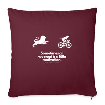 Extra Portion Motivation Fahrradfahrerinnen Löwe - Sofakissenbezug 45 x 45 cm - Burgunderrot - Vorne