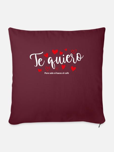 T'T Shirt / Ich liebe dich / Ich liebe dich / Ich liebe dich - Sofakissenbezug 45 x 45 cm - Burgunderrot