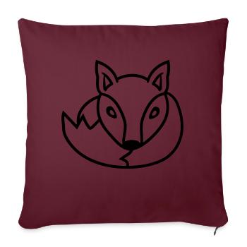 Fox Red Fox Wild Animal Clever Forest Inhabitants - Sofa pillowcase 17,3'' x 17,3'' (45 x 45 cm) - burgundy - Front