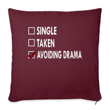 SINGLE AVOIDING DRAMA - Housse de coussin décorative 45 x 45 cm - bordeaux - Devant