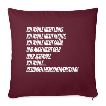 Funny Saying - ELECTIONS - Sofa pillowcase 17,3'' x 17,3'' (45 x 45 cm) - burgundy - Front