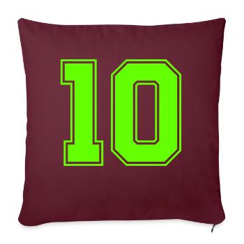 10 - Sofa pillowcase 17,3'' x 17,3'' (45 x 45 cm) - burgundy - Front