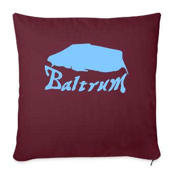 Baltrum Tattoo - Sofakissenbezug 45 x 45 cm - Burgunderrot - Vorne