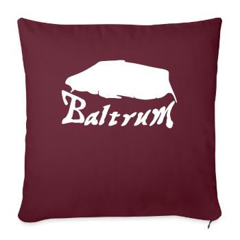 Baltrum Tattoo - Sofakissenbezug 45 x 45 cm - Burgunderrot - Vorne