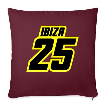 Ibiza 2025 Jersey - Sofa pillowcase 17,3'' x 17,3'' (45 x 45 cm) - burgundy - Front