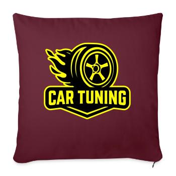 Car Tuning Car Tyres - Sofa pillowcase 17,3'' x 17,3'' (45 x 45 cm) - burgundy - Front