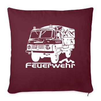 Robur Feuerwehr LO LD - Sofakissenbezug 45 x 45 cm - Burgunderrot - Vorne