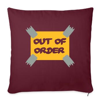 Out of order - Bureau - Housse de coussin décorative 45 x 45 cm - bordeaux - Devant