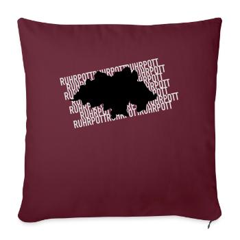 Das Ruhrgebiet - Sofakissenbezug 45 x 45 cm - Burgunderrot - Vorne