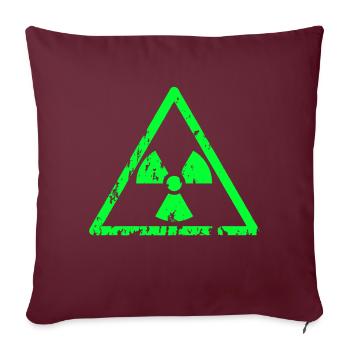 radioactive toxic green - Sofakissenbezug 45 x 45 cm - Burgunderrot - Vorne