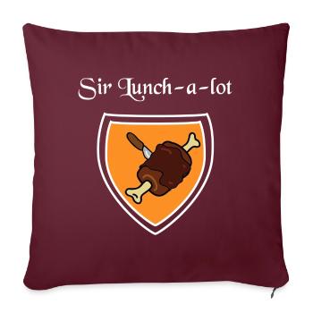 Monsieur déjeuner beaucoup - Housse de coussin décorative 45 x 45 cm - bordeaux - Devant