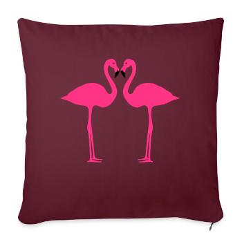 Flamingos 2farbig - Sofakissenbezug 45 x 45 cm - Burgunderrot - Vorne