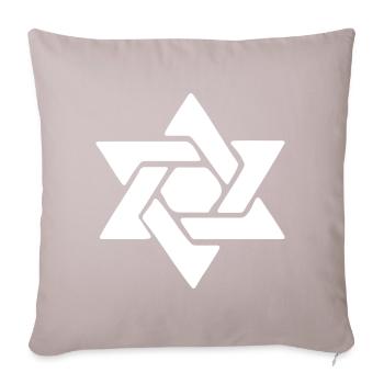 Davidstern - Sofakissenbezug 45 x 45 cm - helles Taupe - Vorne