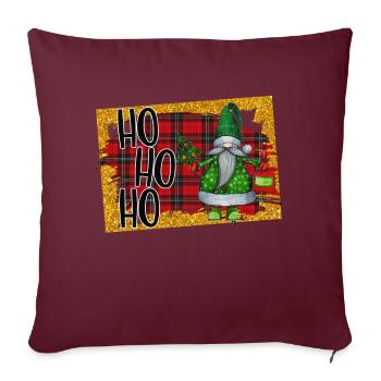 Noël Ho Ho Ho - Housse de coussin décorative 45 x 45 cm - bordeaux - Devant