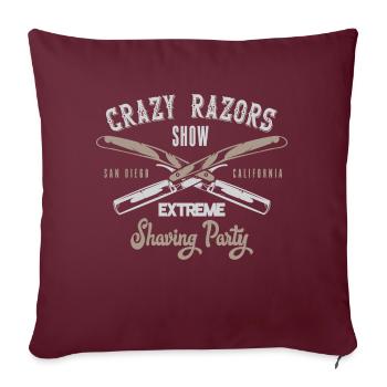 Rockabilly - Housse de coussin décorative 45 x 45 cm - bordeaux - Devant
