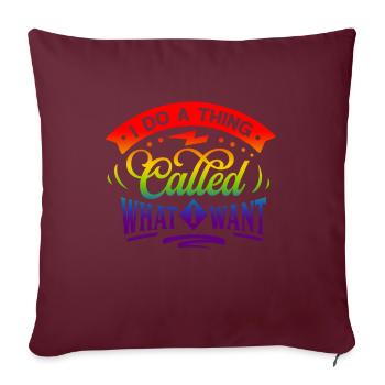 Je fais ce que je veux - Housse de coussin décorative 45 x 45 cm - bordeaux - Devant