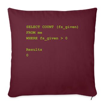 Select count geschenk Programming Informatique - Housse de coussin décorative 45 x 45 cm - bordeaux - Devant