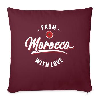 From Morocco with love - Housse de coussin décorative 45 x 45 cm - bordeaux - Devant