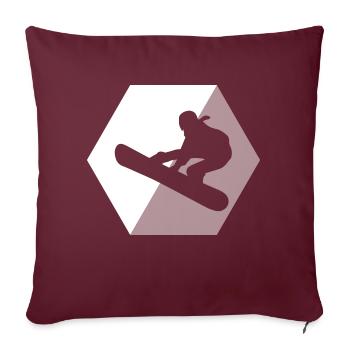 Snowboard Snowboarder - Sofakissenbezug 45 x 45 cm - Burgunderrot - Vorne