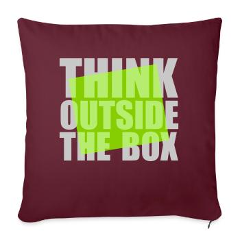 Green Think outside - Sofa pillowcase 17,3'' x 17,3'' (45 x 45 cm) - burgundy - Front