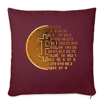 Bitcoin BTC Revolution - Crypto Gift Idea - Sofakissenbezug 45 x 45 cm - Burgunderrot - Vorne