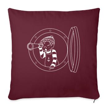marin le fils - Housse de coussin décorative 45 x 45 cm - bordeaux - Devant